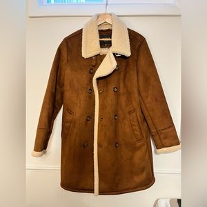 Guess Men's Faux-Shearling Overcoat